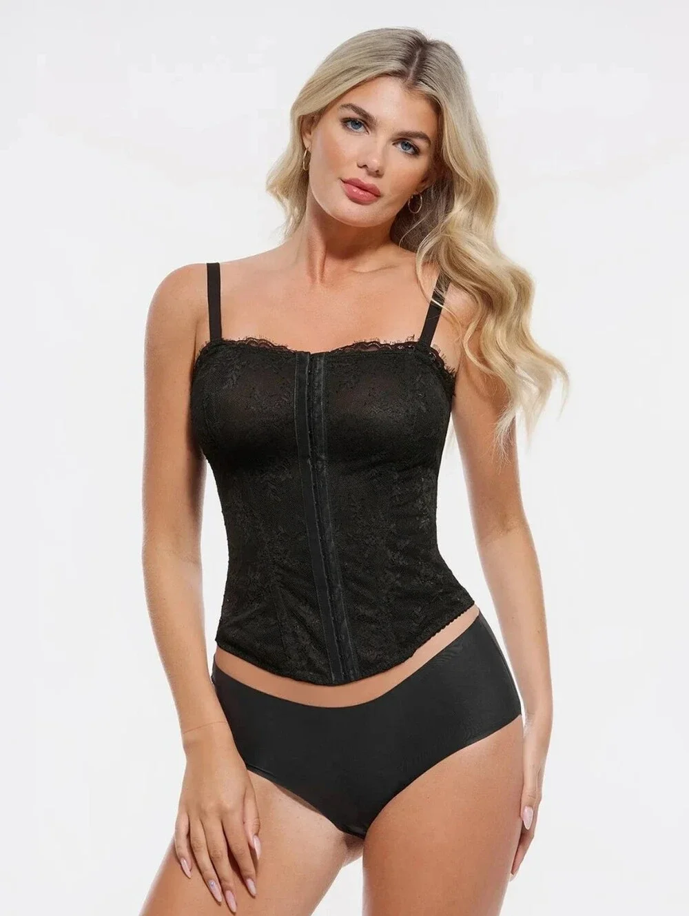 🖤🩶Black Lace Corset Top - Popilush XL🩶🖤